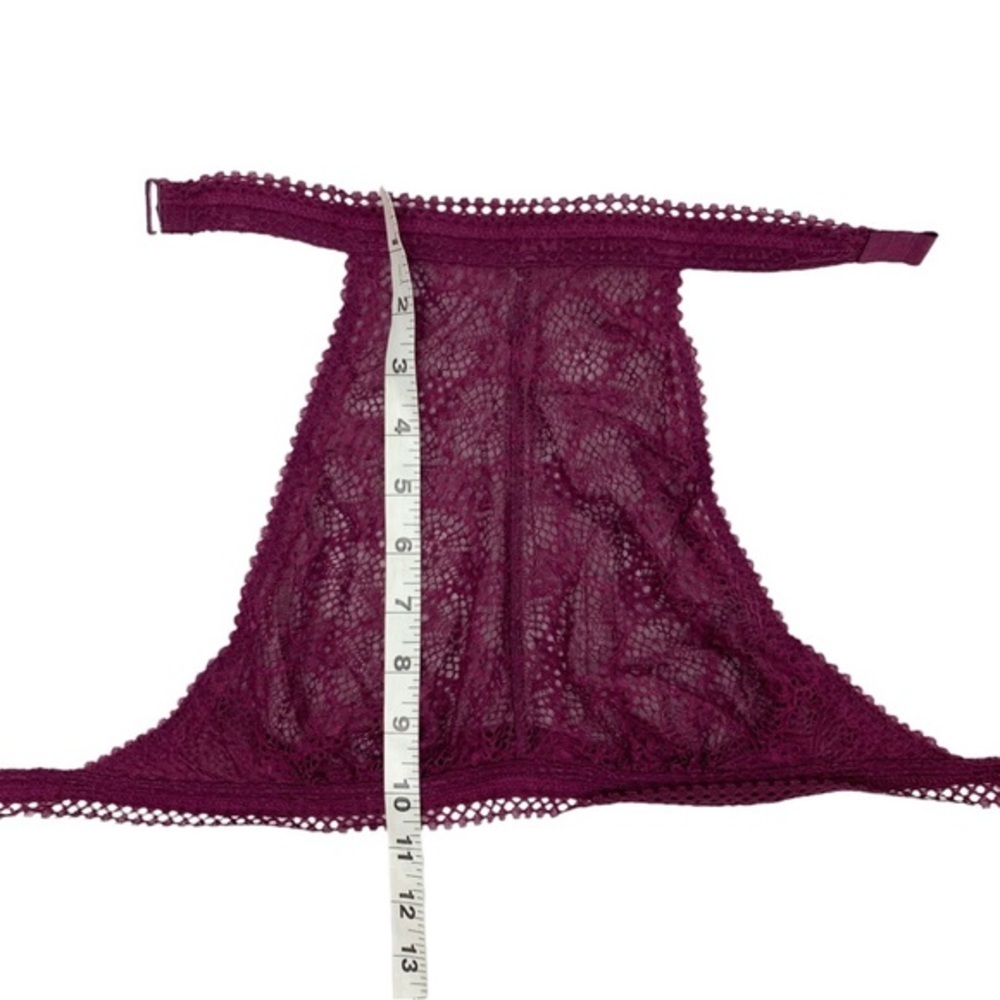 Victoria’s Secret Lace High Neck Bra Bralette Maroon Size XS - Picture 4 of 11